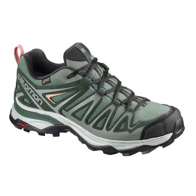 Buty Trekkingowe Damskie Salomon X ULTRA 3 PRIME GTX® W - Głęboka Zielone - Polska (981-HIGPTJ)